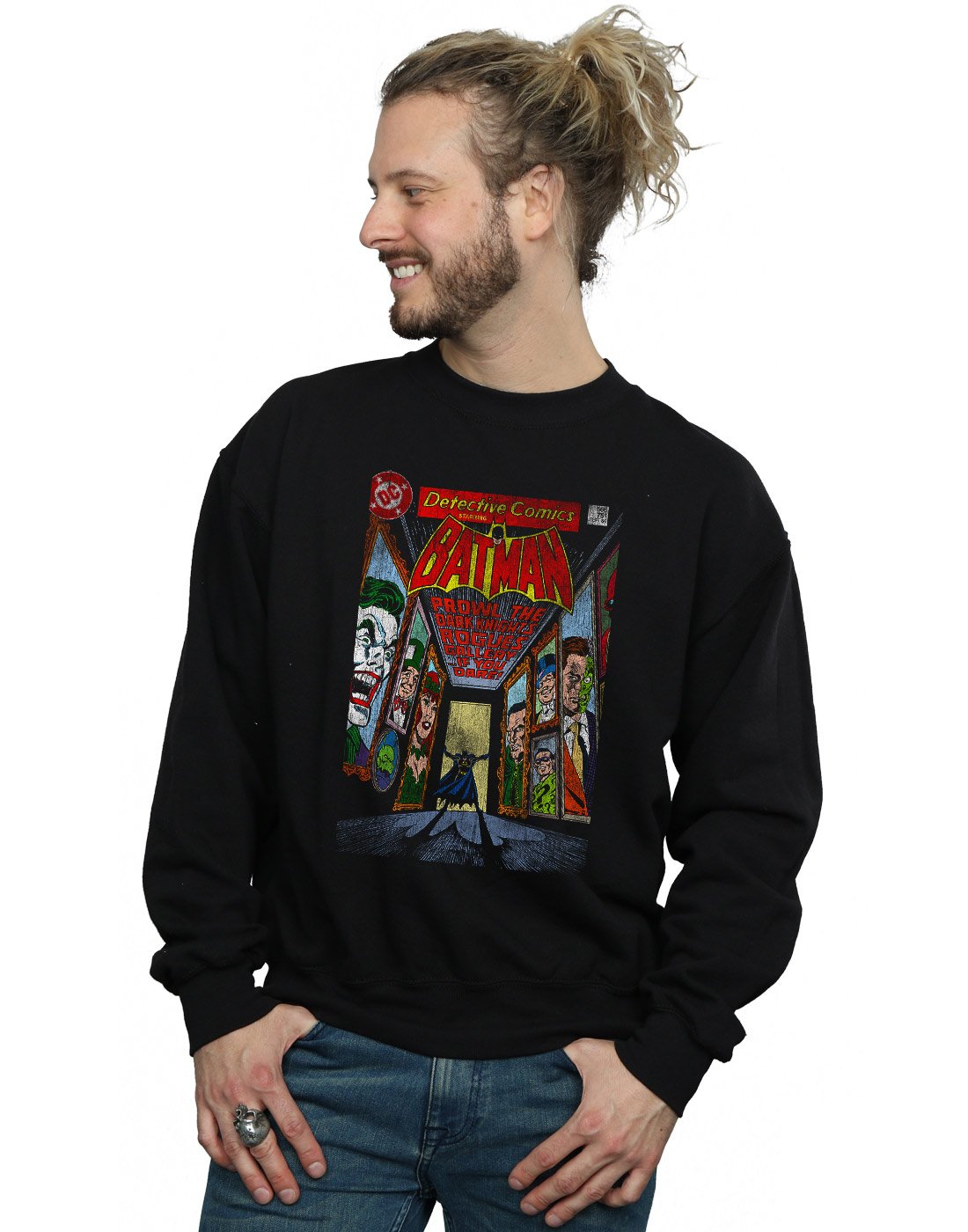 Absolute Cult DC Comics Men's Batman Rogues Gallery Cover Sweatshirt Black XX-Large
