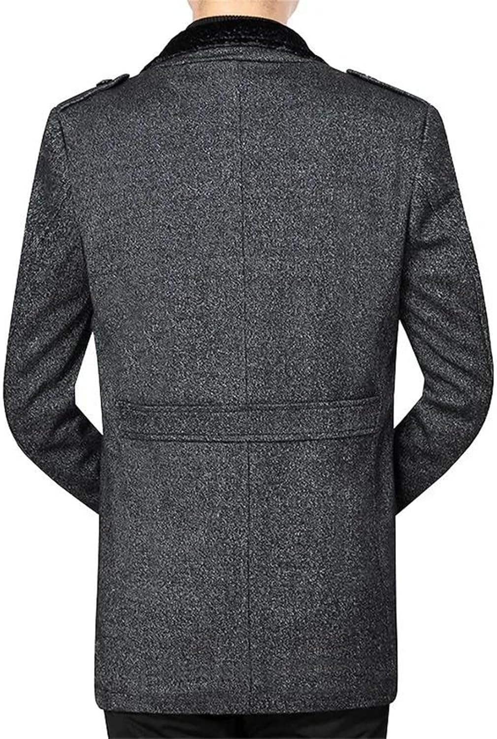Men Trench Coats Wool Blend Blazers Jackets Winter Business Casual Thicker Warm Long Jackets
