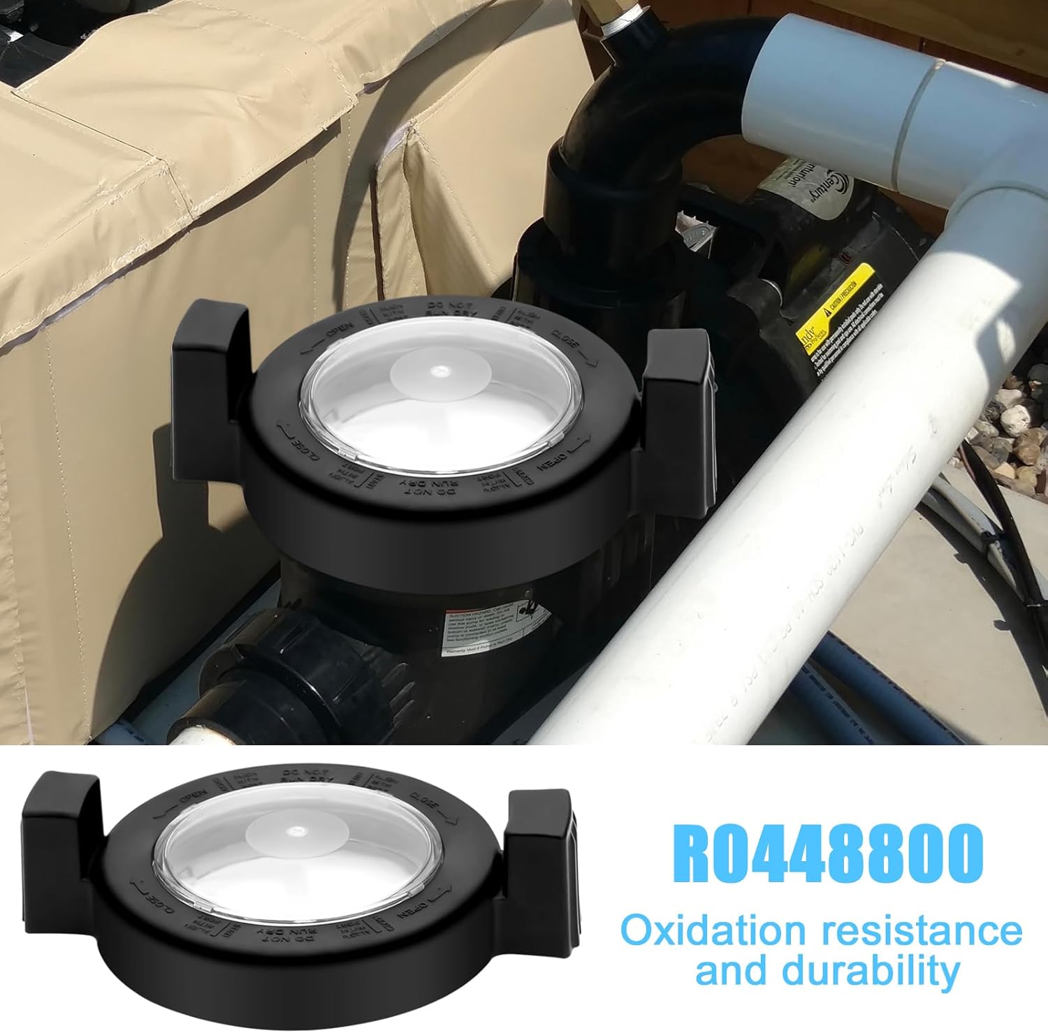 R0448800 Pool Pump Lid, Locking Ring Lid Seal Replacement,Lid with Locking Ring and O-Ring for Zodiac Jandy PlusHP, WaterFeature, MaxHP Series Pump Models PHPF/PHPM, WFTR, MHPM…