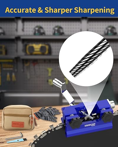 Miniatura 5 de YAKECAN Piedra de afilar motosierra, piedra de molienda de motosierra