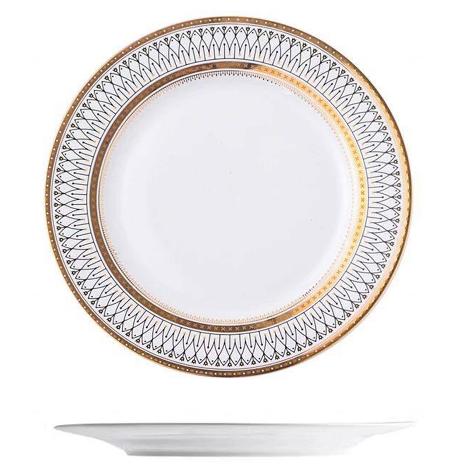 ONEMORE Set di 6 Piatti da Dessert in Porcellana 21,6 cm, Set di Piatti Rotondi Moderni per 6 Persone, Piatti Fondi Bianchi per Insalata, Torta, Pasta ONEMORE Set di 6 Piatti da Dessert in Porcellana 21,6 cm, Set di Piatti Rotondi Moderni per 6 Persone, Piatti Fondi Bianchi per Insalata, Torta, Pasta
