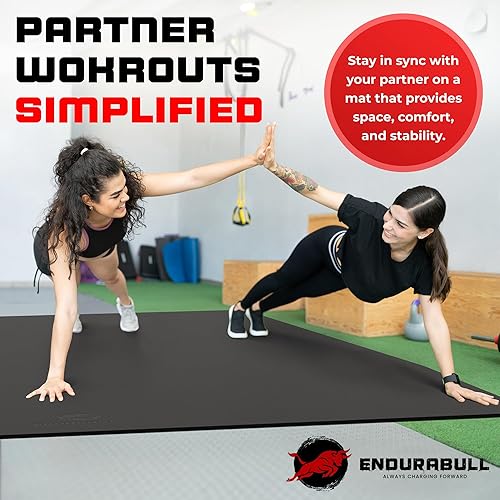 Miniatura 7 de Tapete de ejercicio extra grande de 8 x 4 pies, tapete de entrenamiento de PVC con bolsa de transporte, paño de limpieza, tapete de entrenamiento