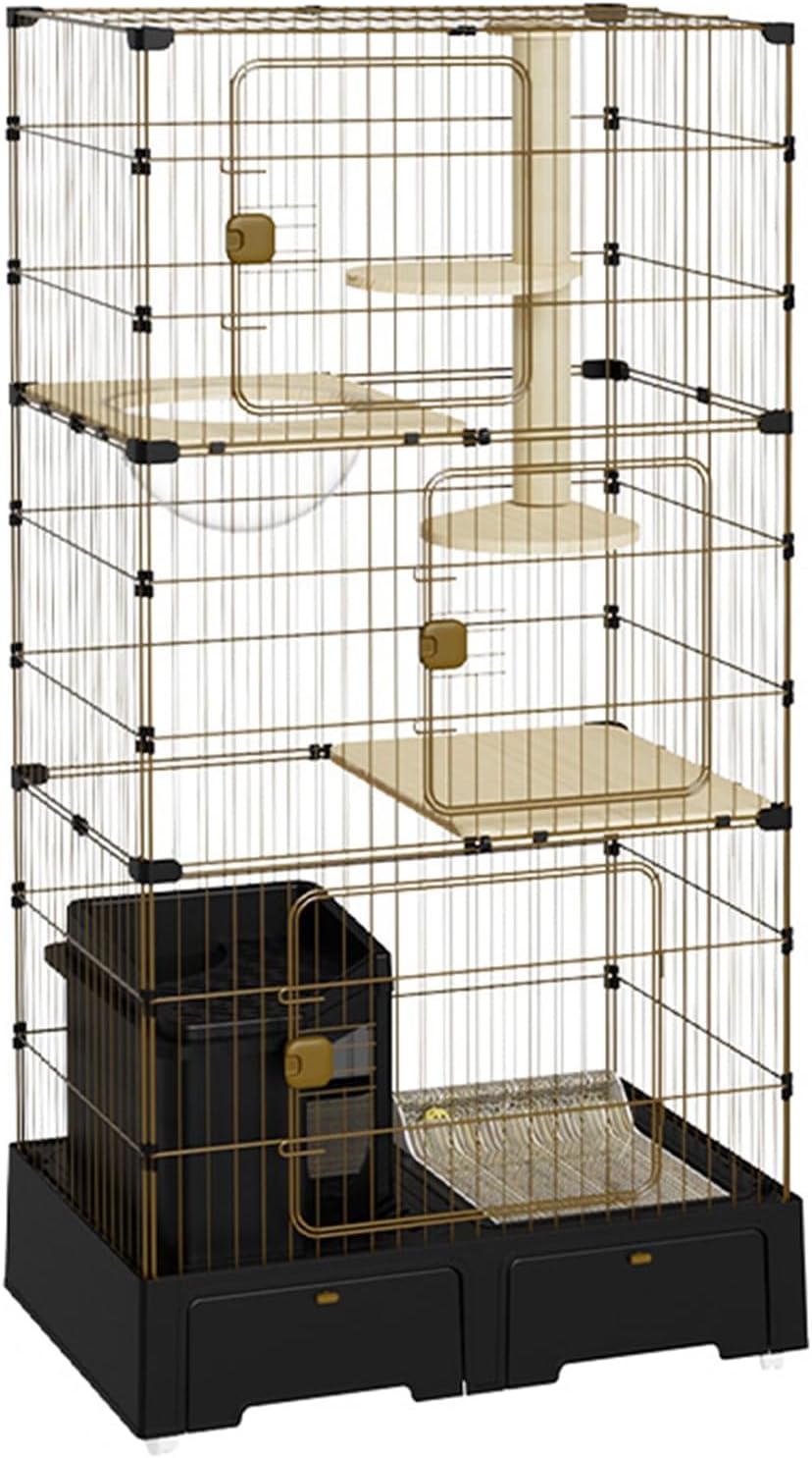 キャットゲージ 猫 ゲージ キャットタワー トイレ付き