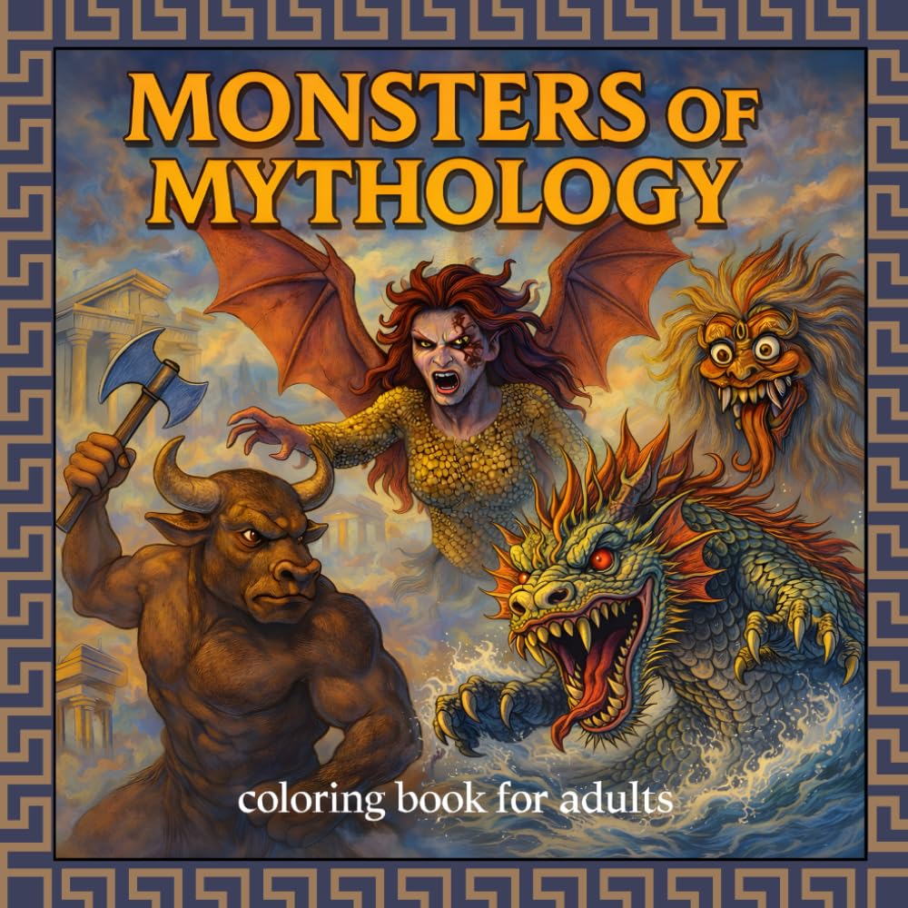 Monsters of Mythology: Coloring Book for Adults