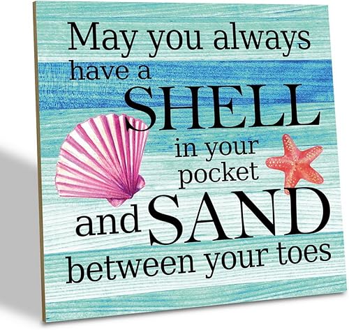 Miniatura 9 de Letrero de madera de playa, Love You to the Beach and Back, placa de madera, decoración del hogar para estante de playa, decoración de casa de Signo