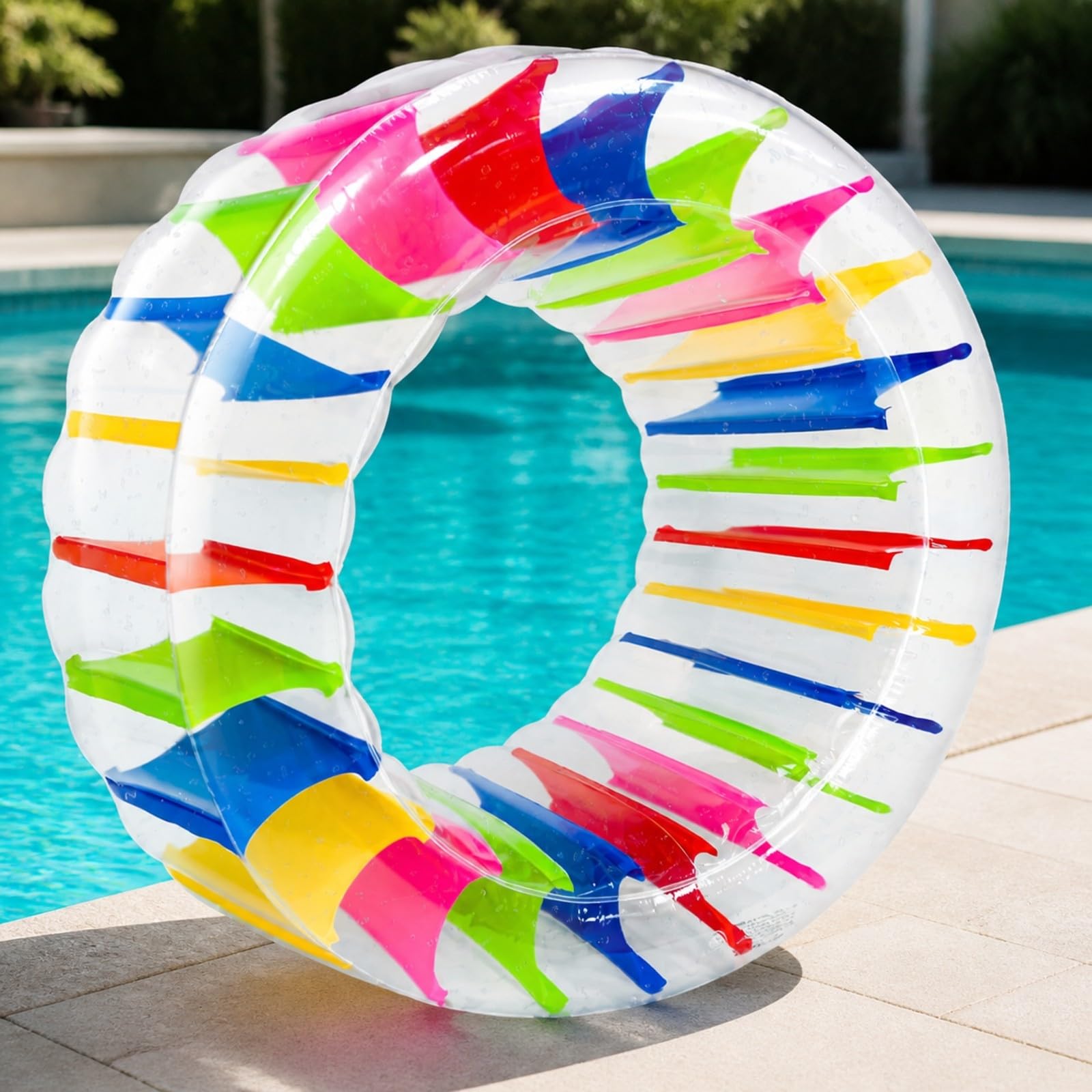 Almencla Ruota Idraulica Gonfiabile Mullore | Tubo Gonfiabile, Colorato, per l', Bambini, 100x60x65cm
