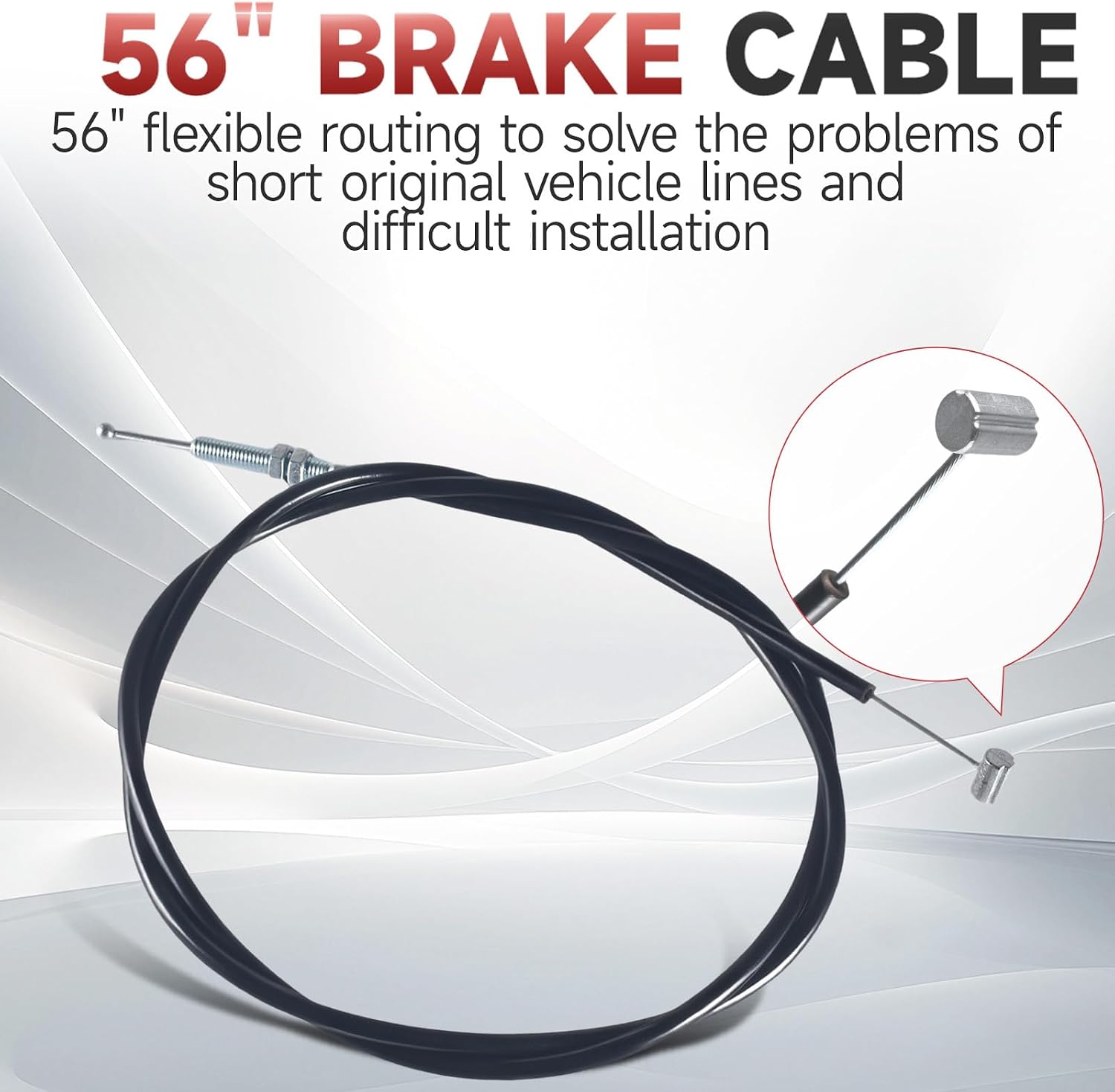 56" Brake Cable Mechanical Brake Caliper and Bracket fit Go Kart Manco 9598 9597 For Yerf-Dog ASW MB-1 Bristers Thunder Predator 212cc 196cc GX160 6.5hp Carter Drift Trike Fun Cart Parts