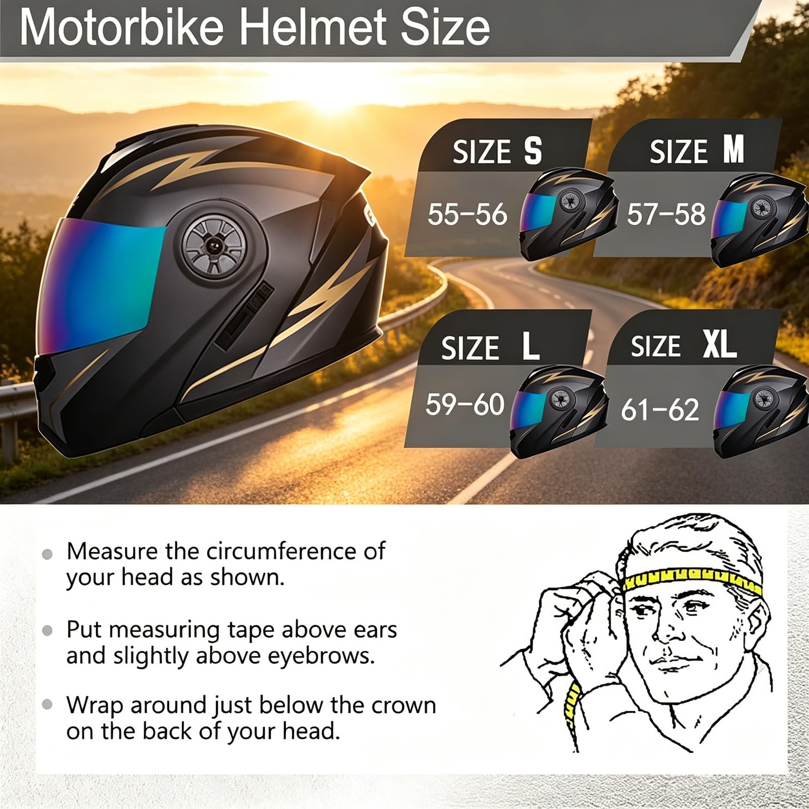 Kask Motocyklowy Szczękowy, [Aero Stratos] Uszczelnienie Akustyczne, ECE 22.06 DOT, Podwójna Wizjera dla Cruiser Street Bike