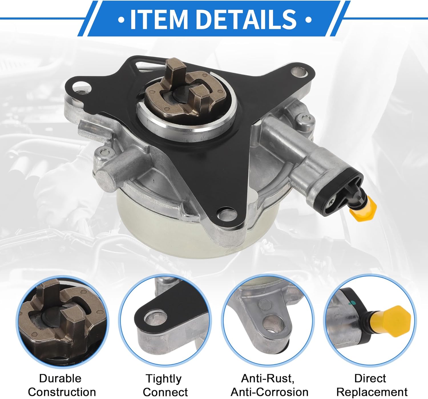 Brake Vacuum Pump for Dodge Dart 2013-2016 No.68120415AA/68328357AA Engine Vacuum Pump for Fiat 500 2012-2019 1 Pcs