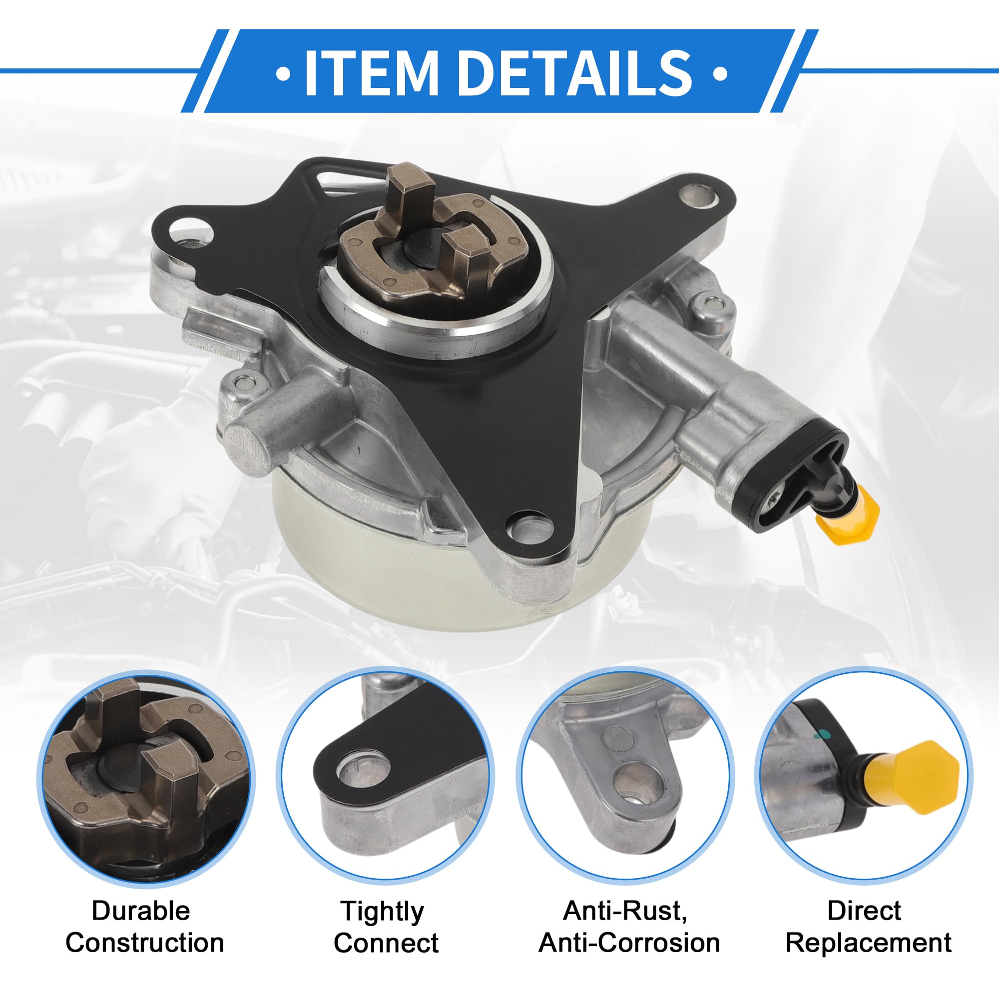 Pompe À Vide De Frein pour Dodge Dart 2013-2016 1 Pièce | Aluminium, OE:68120415AA/68328357AA, Pour Fiat 500/500L/500X/124 Spider, Pour Jeep Renegade, Pour Alfa Romeo Giulietta/Mito
