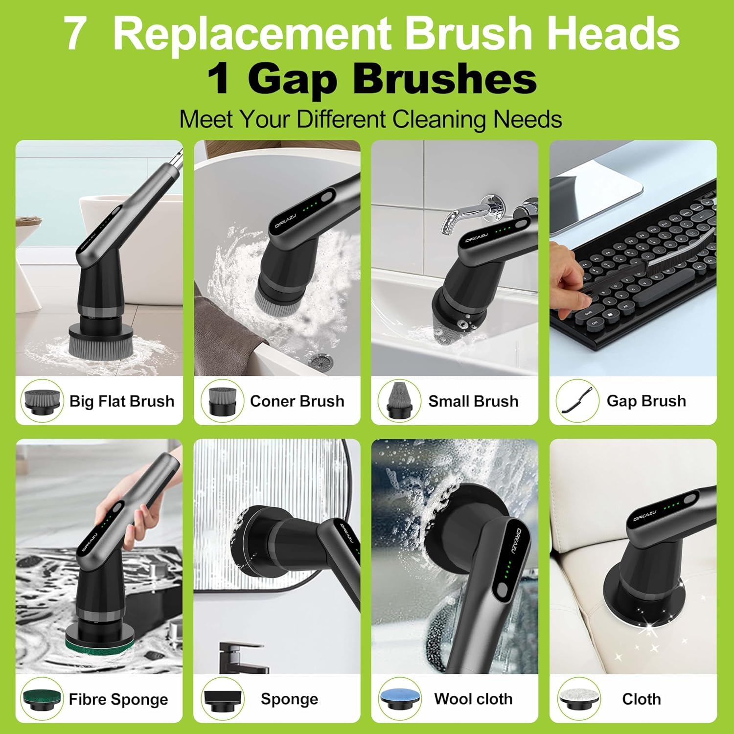 Dreazu Pro Electric Spin Scrubber - Powerful Cleaning -3