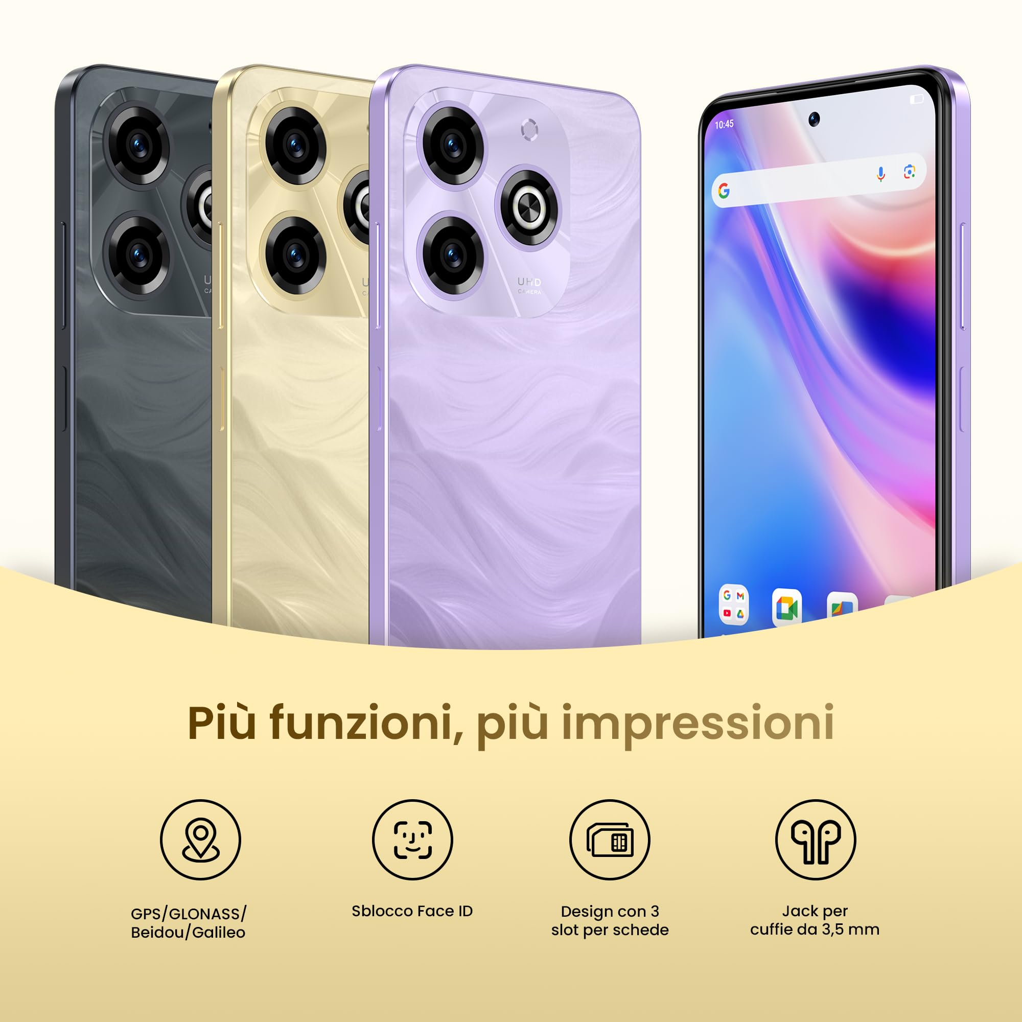 A11 Pro Android 15 Telefono Cellulare, 6.7 Inch HD+ 120Hz Mobile Phone, 24GB+256GB/TF 1TB, Dual SIM 4G Android Smartphone, 50MP+8MP AI Camera/Widevine L1/Face ID/GPS/OTG