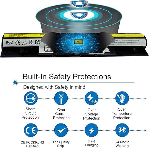 Miniatura 4 de Batería de repuesto para portátil G50-80 G50-45 G50-70 Z40 Z50 Z70 G400S G405S G510S G500S G505S G510S S410P S510P Touch Z710 Borrador L12s4aA 02W x
