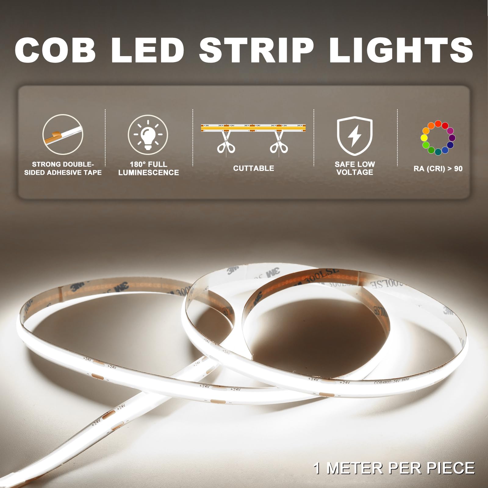 Éclairage intelligent pour escalier intérieur, 16 marches, LED COB 6000K blanc froid, éclairage progressif, système modulaire sécurisé avec télécommande