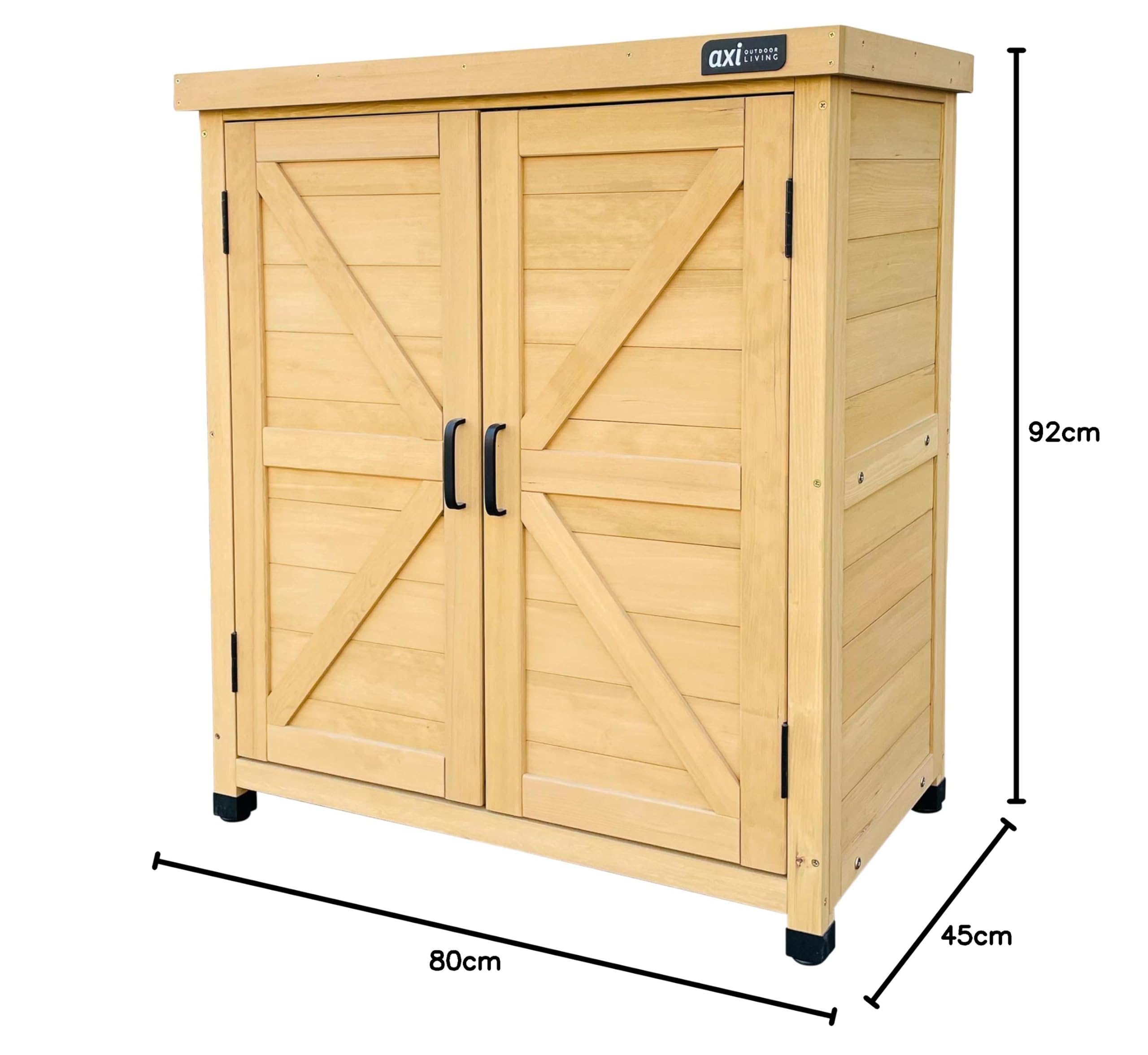 AXI Felix Armadio da Giardino in Legno Beige | Armadio exteriore, Armadio degli Attrezzi con ripiano | 80 x 45 x 93 cm