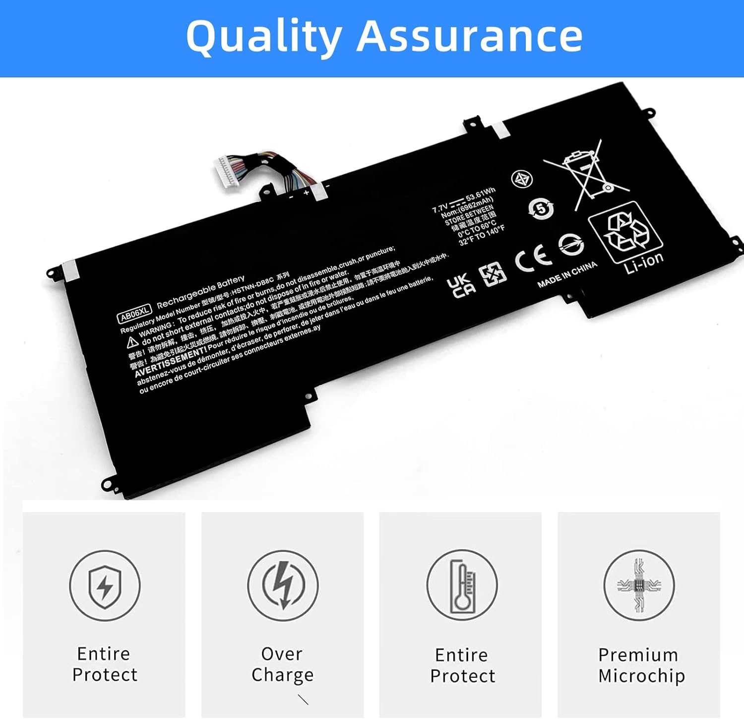 AB06XL Replacement Laptop Battery Compatible with Hp Envy 13 2017 13-AD019TU AD022TU AD023TU AD024TU AD025TU AD026TU AD027TU TPNI128 Series HSTNN-DB8C 921408-2C1 921438-855