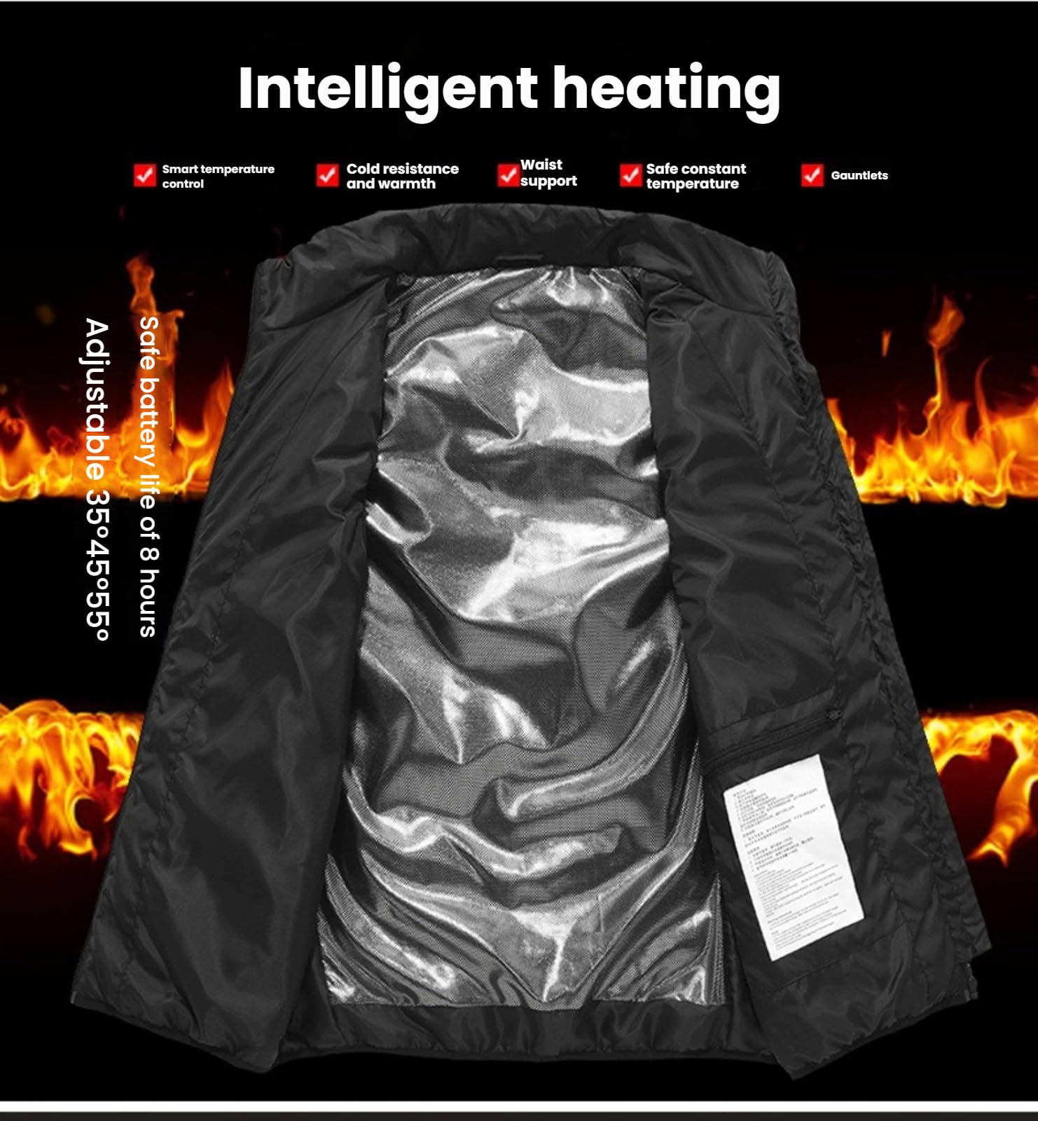 Gilet riscaldato, ricaricabile, elettrico, caldo, con controllo intelligente della temperatura, per uomo e donna, ideale per sci ed escursionismo
