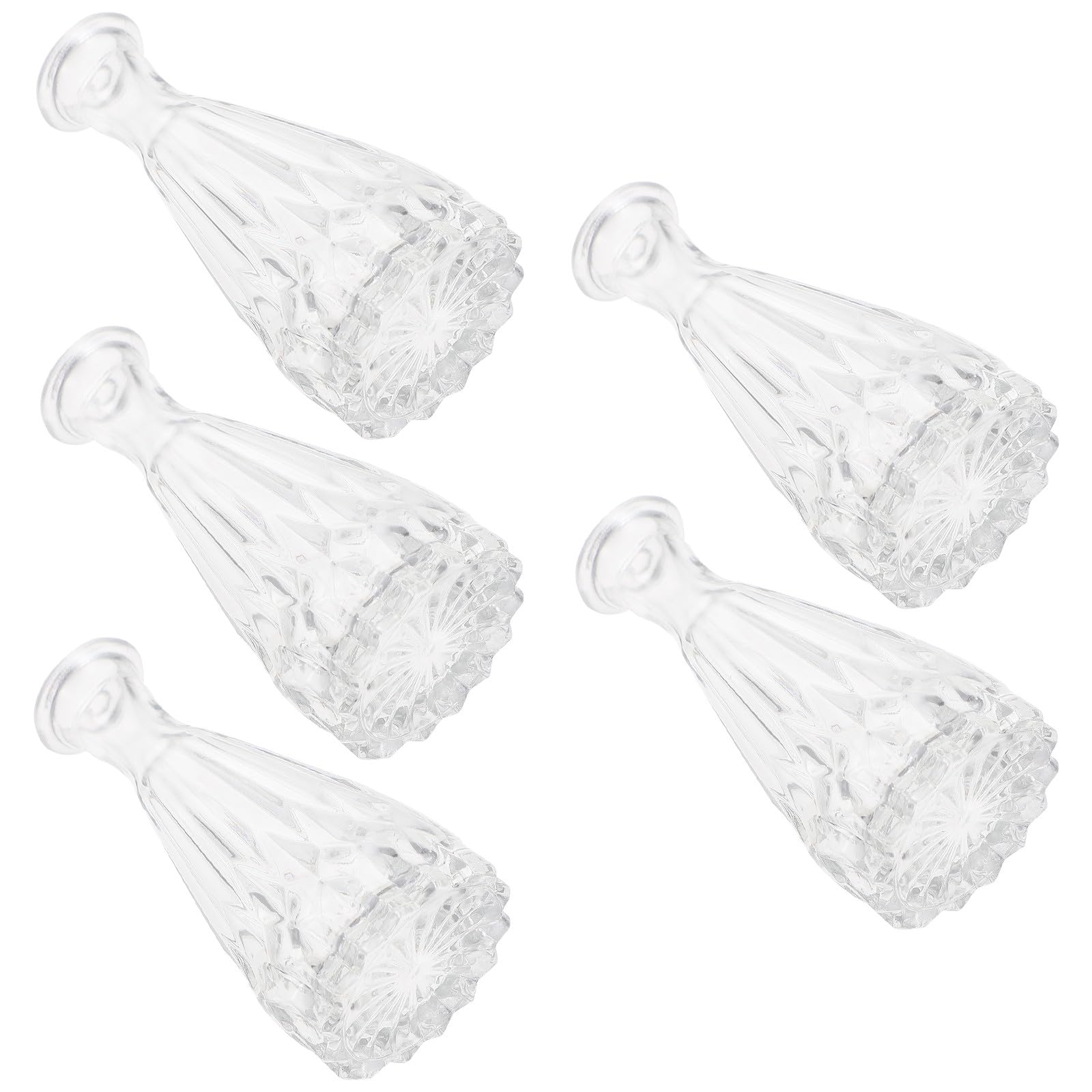 Glass Aromatherapy Bottle and Small Glass Vase 50ml for Home Decoration Air Purification 5pcs Set