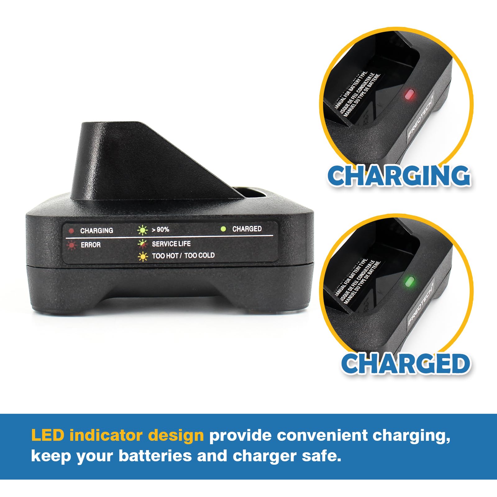 Upgraded NTN8831A Rapid Charger for Motorola XTS2500 XTS1500 XTS5000 XTS2500 XTS3000 MTX9000 MTX8000 MTX900 PR1500 MT1500 HT1000 Radio NTN9858 NTN9858C NTN8923 NTN8294 Battery Charger (NO-IMPRES)