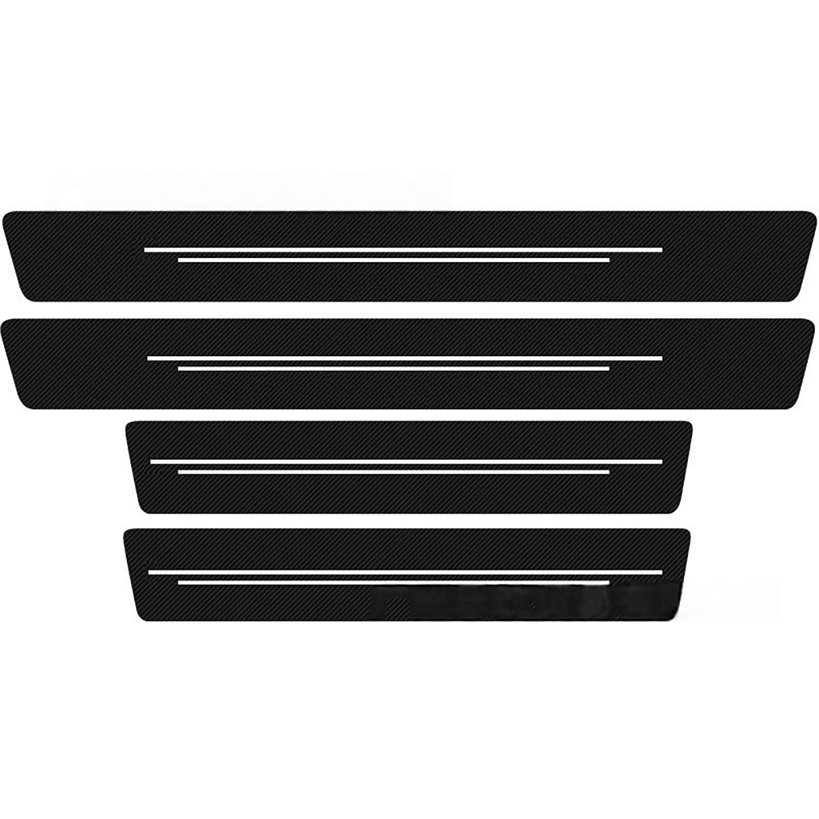HDZJL 4Pcs Car Door Sill Protector Compatible for BMW ix3 G08 2021-2022 2023, Carbon Fibre Scuff Plate Cover Anti-Scratch Threshold Guard Trim Accessories,White