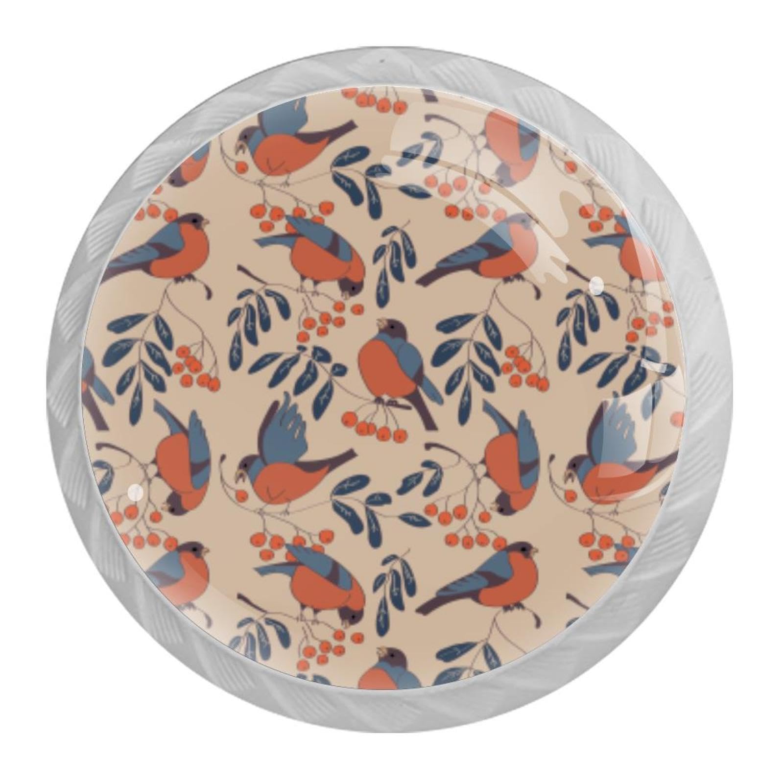 Tqmspg Multi18 4 Pieces Drawer Pulls Bird Pattern Door Knobs Dresser Handles For Kitchen Wardrobe Cupboard Hardware Furniture