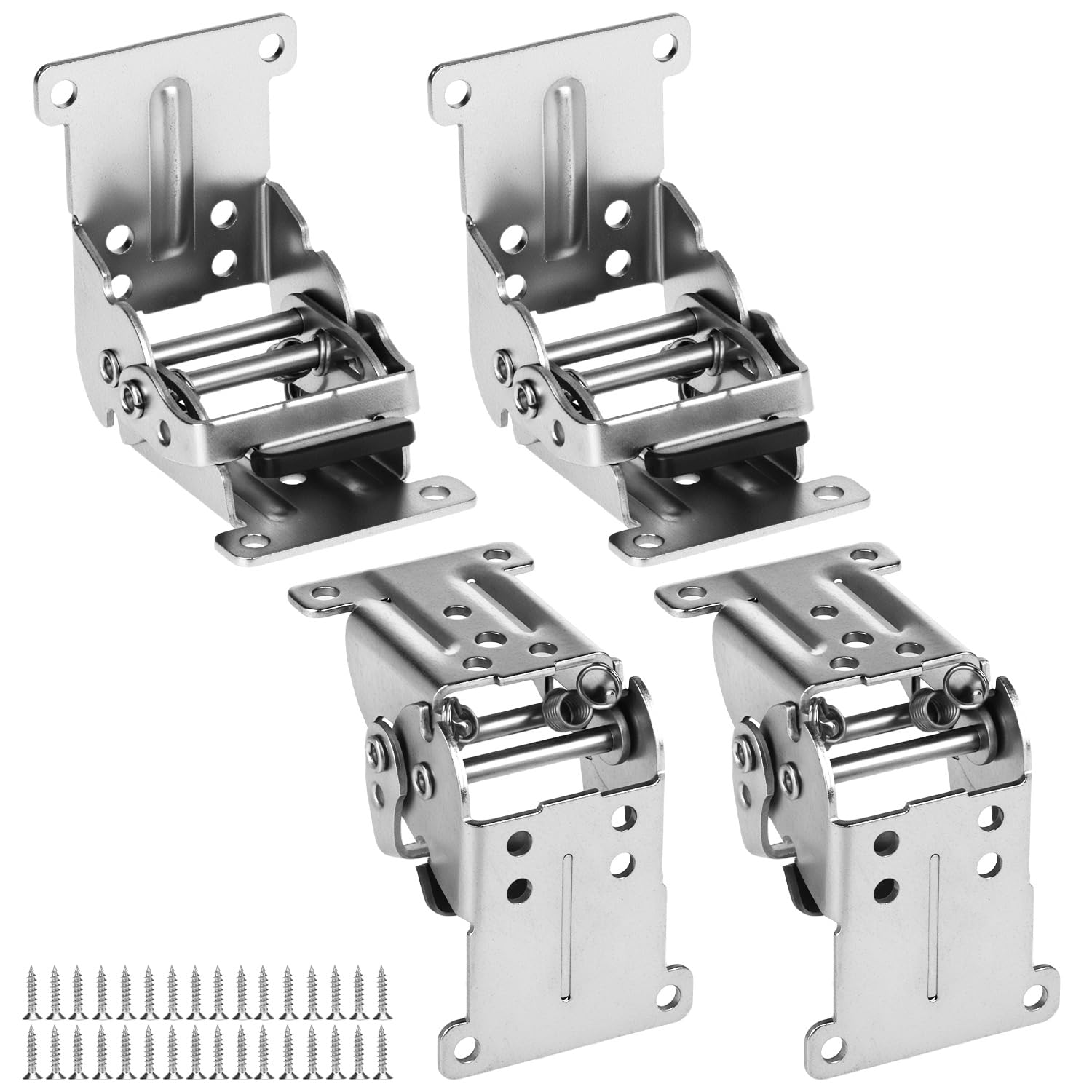 4 Pack Folding Lock Extension Self Locking Foldable Hinge Hardware for Table Bed