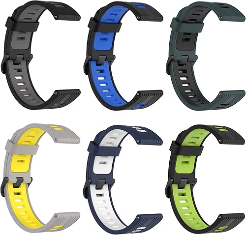 Miniatura 5 de Correa de reloj de goma de silicona de 0.787in 0.866in correa de repuesto de liberación rápida para hombres y mujeres