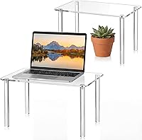 Vista 13 de 1 soporte de exhibición de acrílico extra grande de 16 pulgadas, soporte rectangular de acrílico de 4 patas, soporte para plantas de acrílico