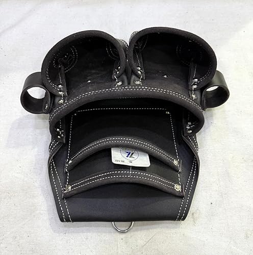 Miniatura 5 de ZL122TB - Bolsa de herramientas de cuero resistente con 5 bolsillos, color marrón