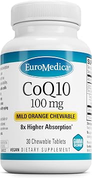 EuroMedica CoQ10 100 mg - Brain & Heart Health - 30 Count