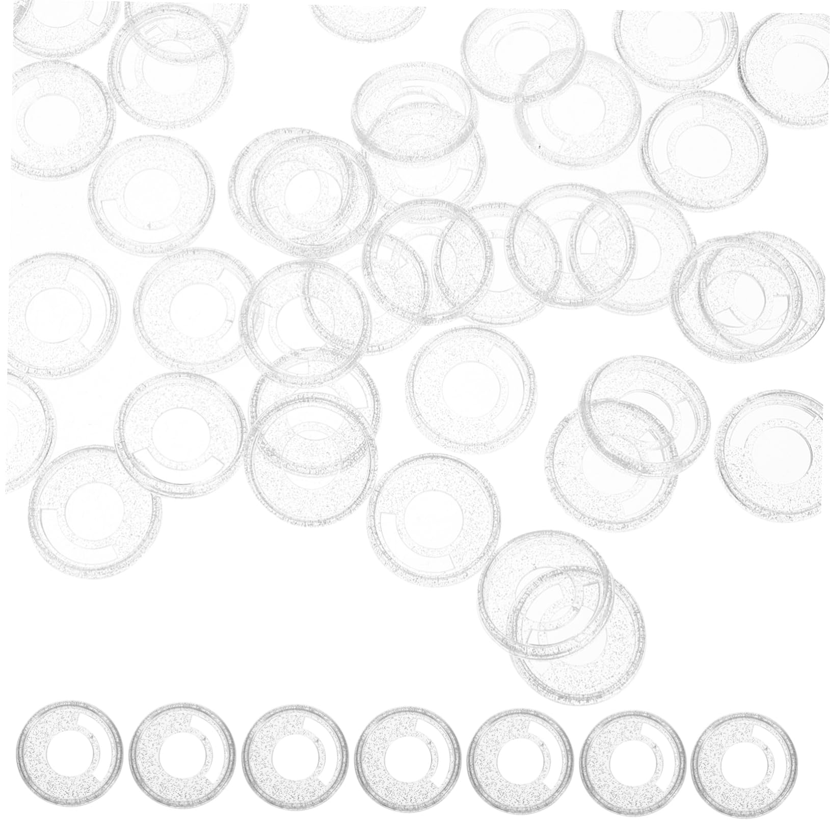 Operitacx 250stücke Plastikkappen Für Notizbuch Transparente Erweiterungsringe Für -planer Leichte Und Tragbare Binderinge Für Loseblatt-systeme Für Schule Und Büro