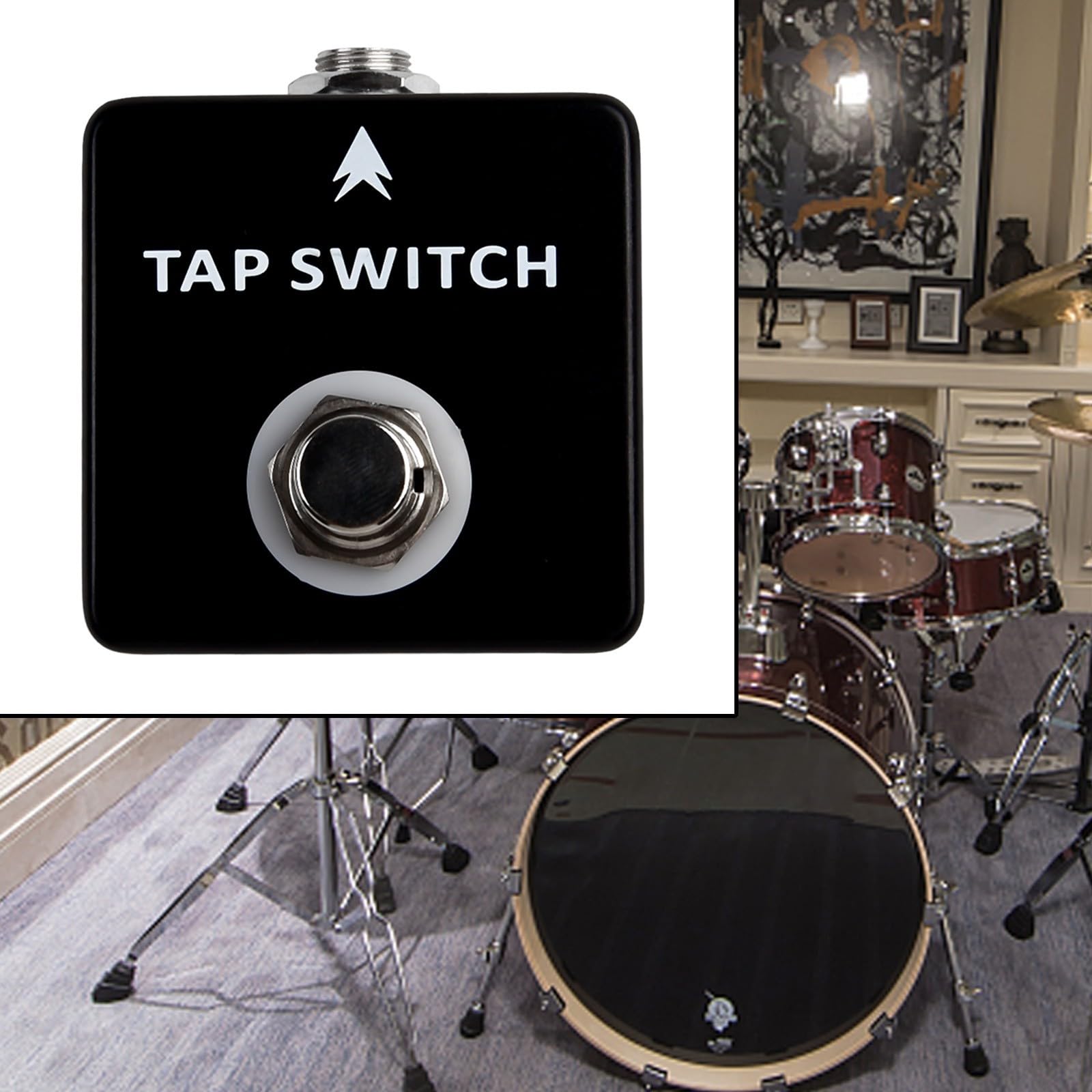 Tap Switch Pédale, pour Mosky Full Metal Shell Compact Tap pour Tempo Switch Guitare Pédale Interrupteur à Pied pour Delay Multi Effets Pédales