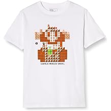 Super Mario Men's Short Sleeve T-shirt, Dot Mario Maker, Retro Goods