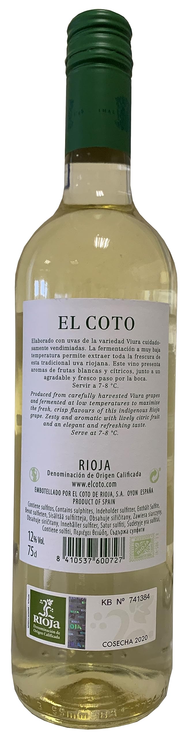 El Coto blanco Rioja DOCa Viura Weißwein Wein Trocken Spanien I FeinWert Paket (12 x 0,75l)