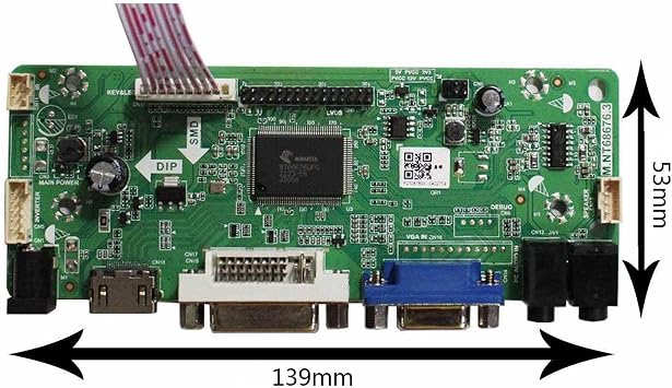 VGA DVI Audio LVDs Controller Board 40 Pin for 15.6 17.3 1920x1080 B156HW01 LP156WF1 N173HGE-L21 B173HW01 LP173WF1 WLED LCD Screen