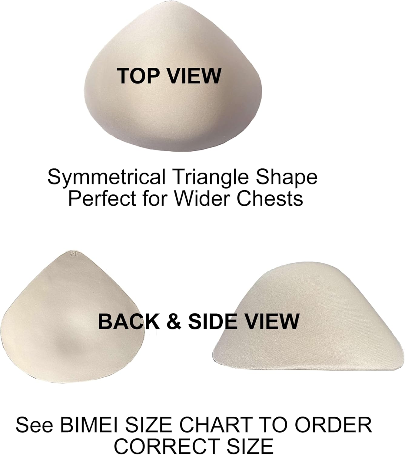 BIMEI A Pair Lightweight Breast Forms Sponge Boobs for Women Mastectomy Breast Cancer