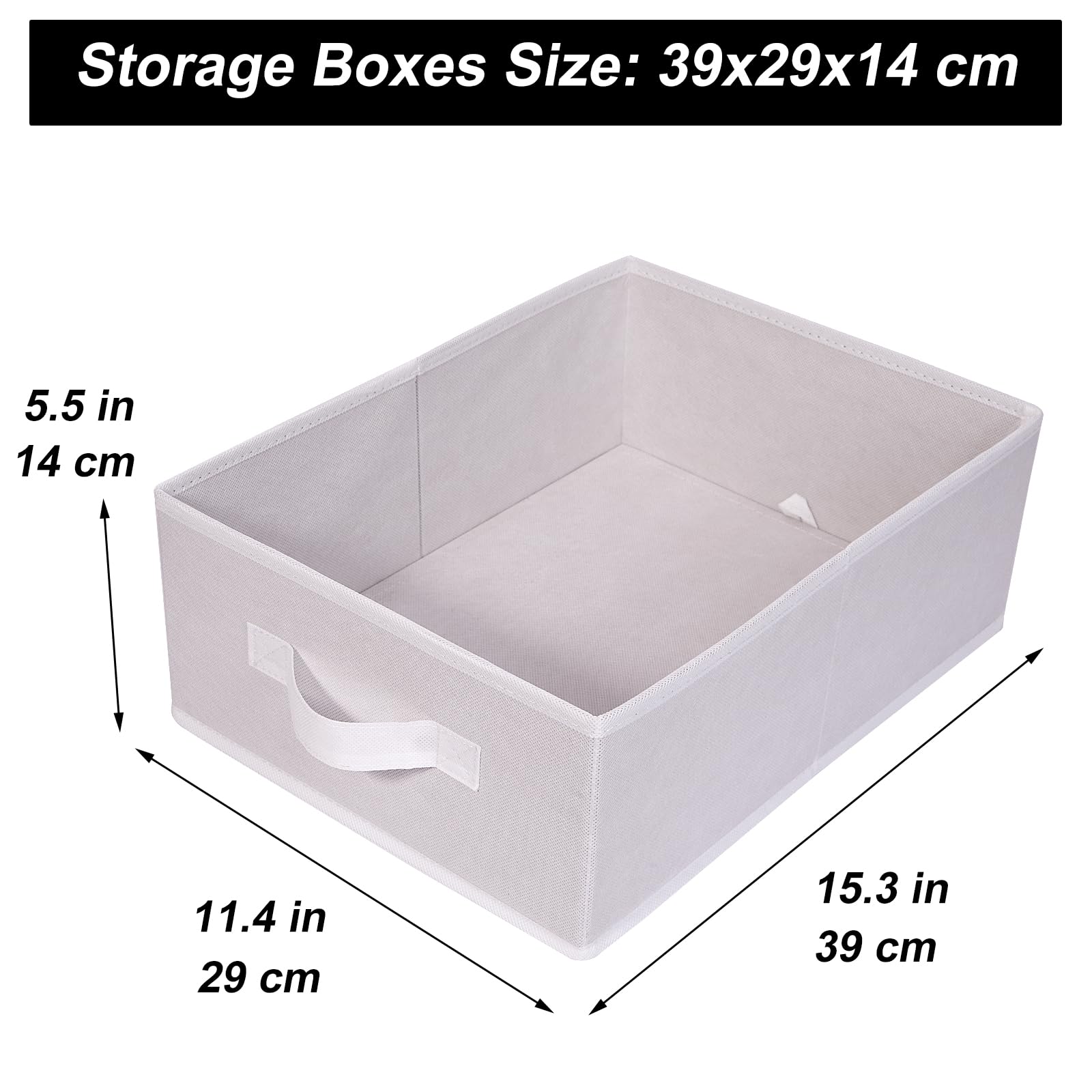 JAKAGO Wardrobe Storage Organiser 4 Pack,Foldable Superior Clothes Drawer Organisers 39 x 29 x 14 cm - Image 3
