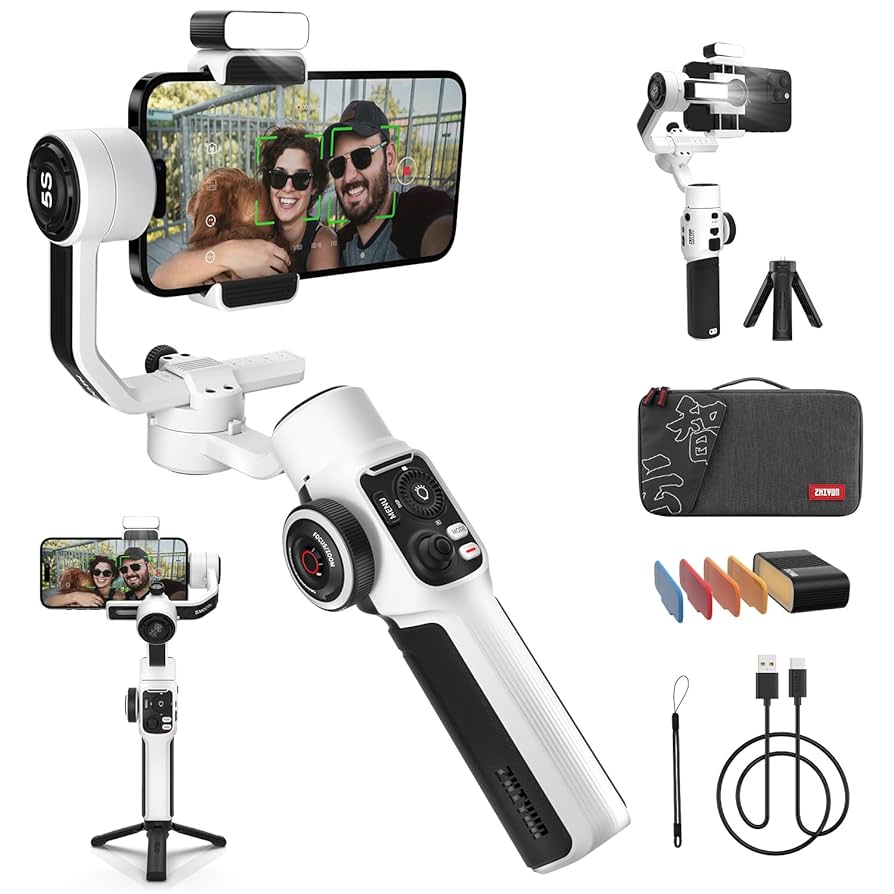 ビデオカメラ Smartphone Gimbal AOCHUAN Gimbal Stabilizer Smartphone Phone Video: Smartphone