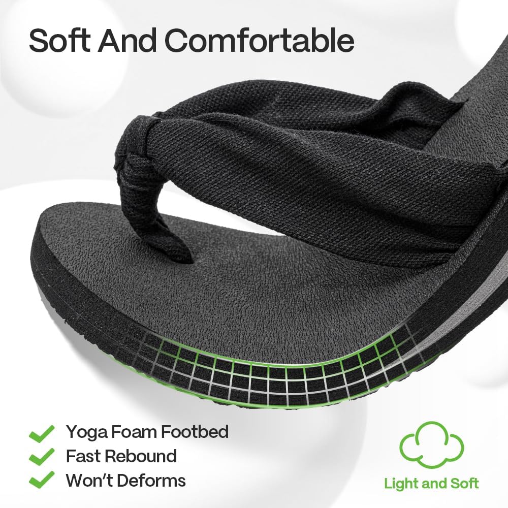 Women's Flip Flop with Arch Support Summer Shoes Walking Thong Platform Sandals Slip On Indoor Outdoor - Image 3