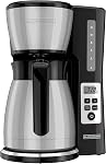 BLACK+DECKER 12 Cup Thermal Programmable Coffee Maker with Brew Strength and VORTEX Technology, Black/Steel, CM2046S