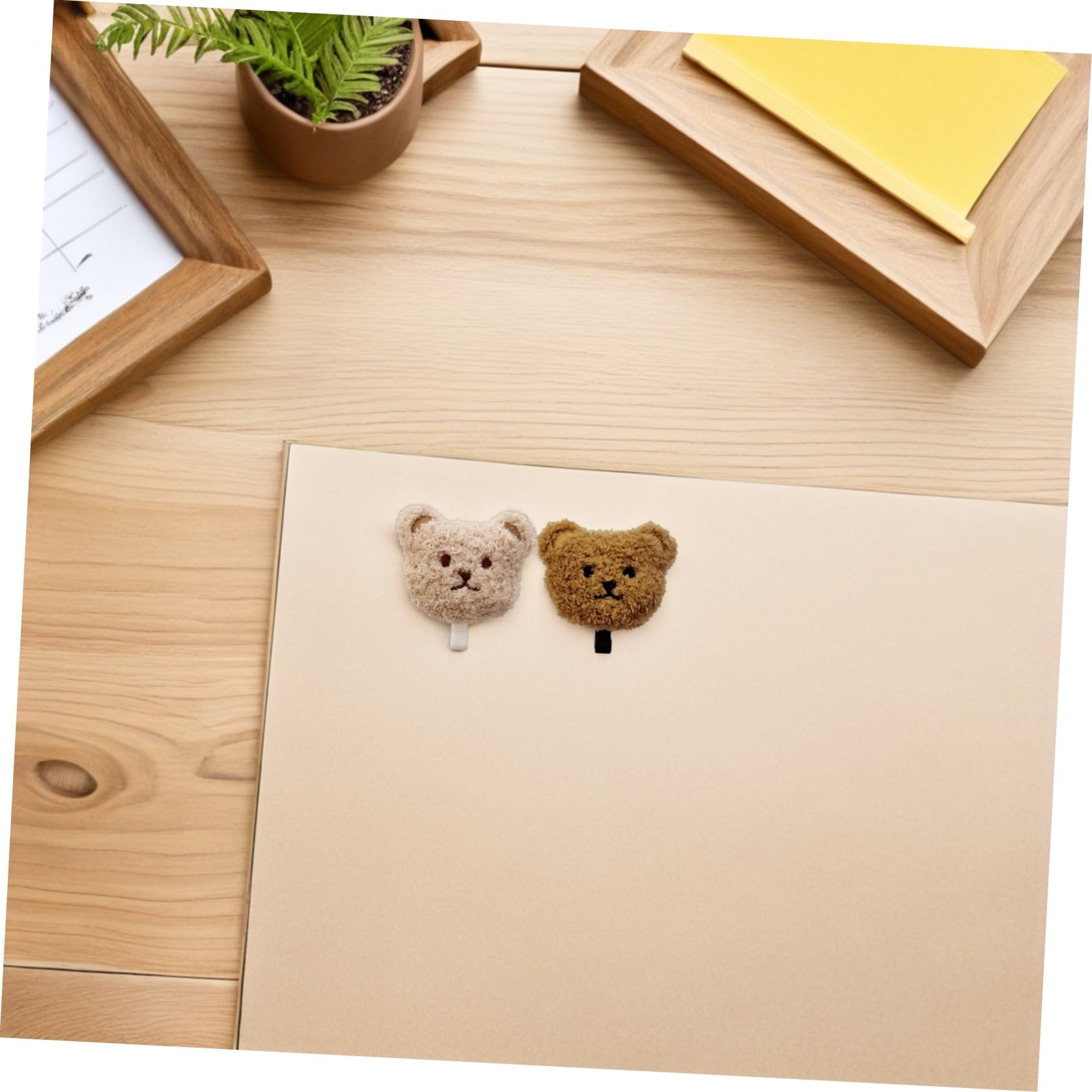 Toyvian Ganci da Parete Adesivi 2 Pezzi Orso Peluche Appendichiavi e Cappelli senza Fori Superficie Liscia per Viaggio e Bagno