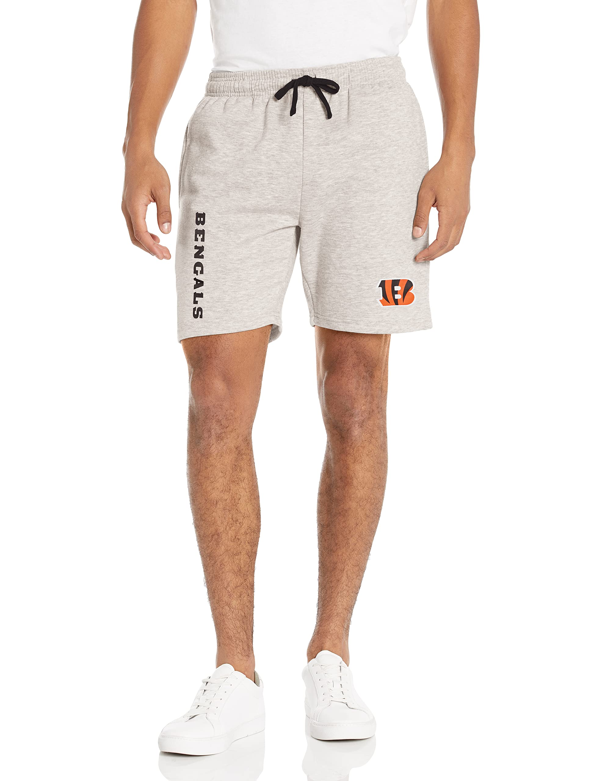 FOCO NFL Mens NFL Team Logo Gray Wordmark Fleece Shorts