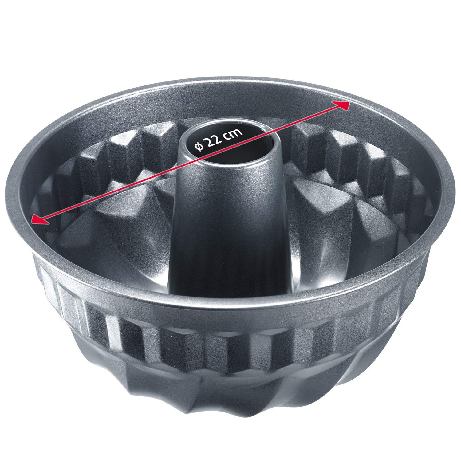 Westmark Forma do babki, ø 22 cm, Z powłoką antyadhezyjną, Stal walcowana na zimno, Back Klassiker, Antracytowy, 31802270
