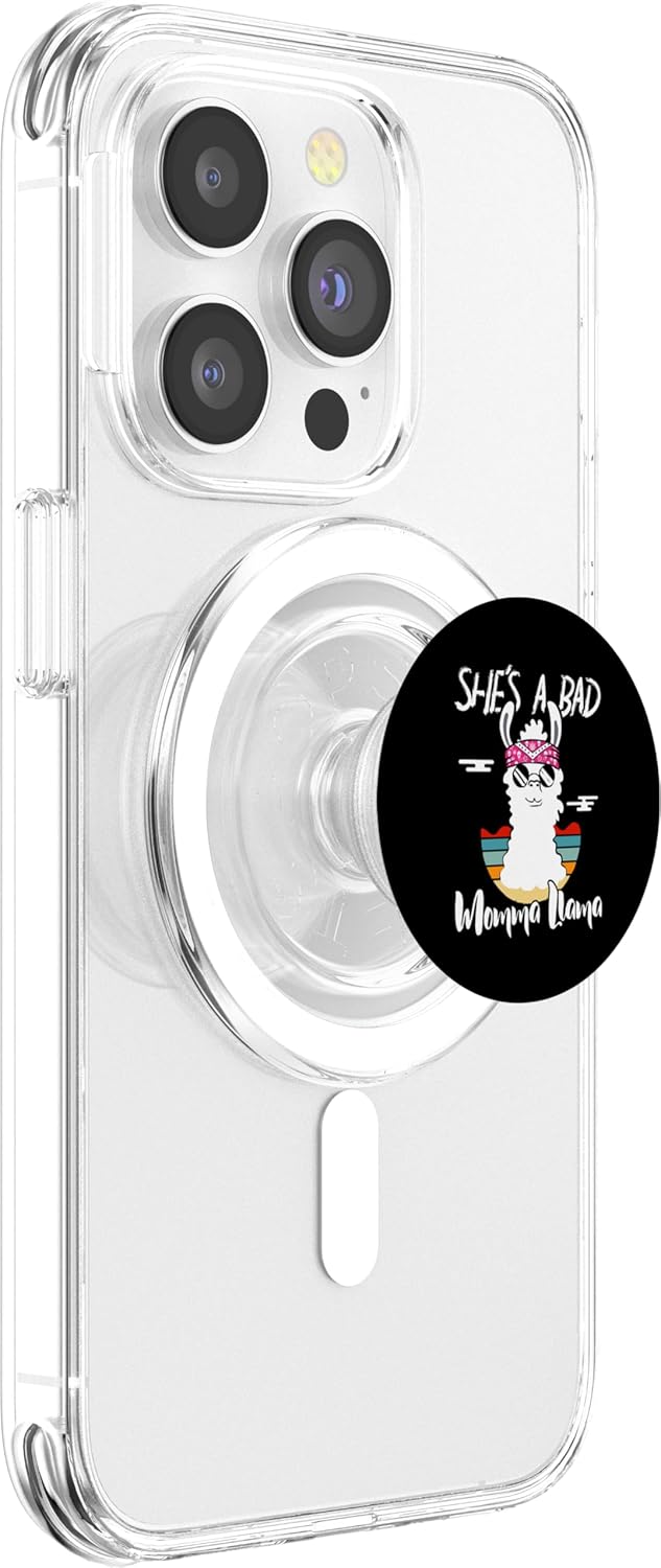 She's a Bad Momma Llama - Mama Funny - Vintage Mom Gift PopSockets MagSafe PopGrip for iPhone