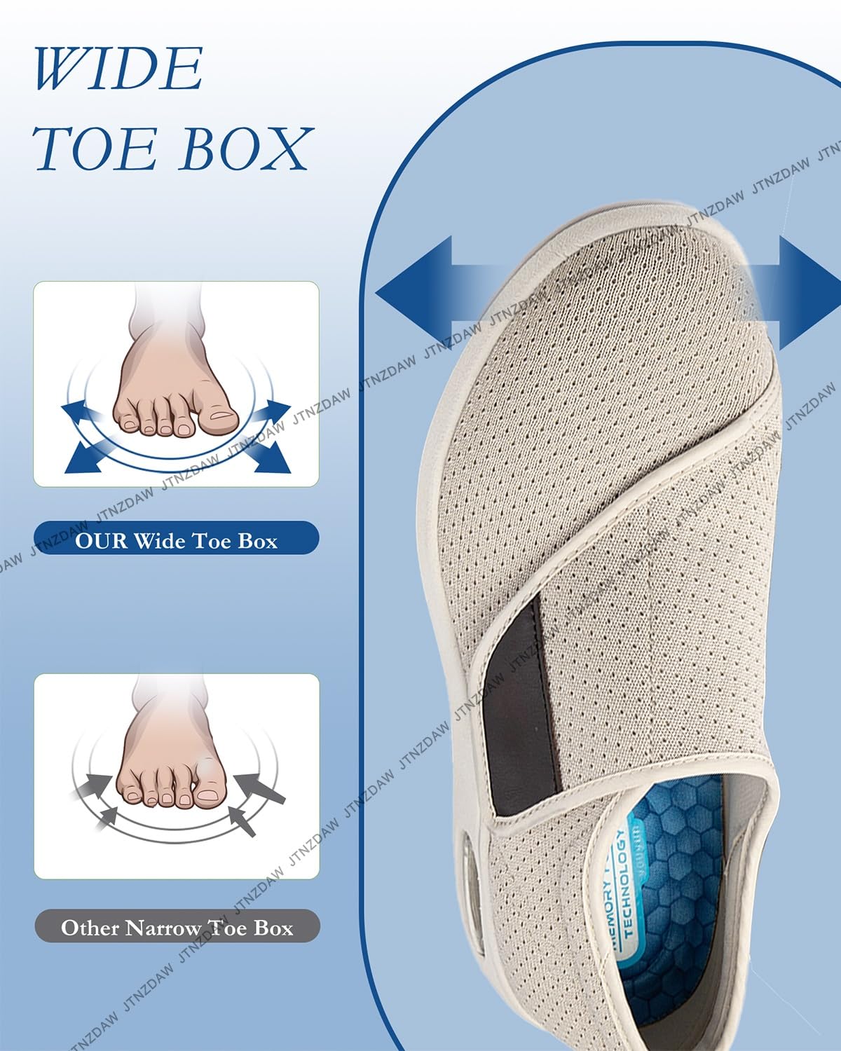 Scarpe Ortopediche Comfort, Calzature per Anziani e Diabetici con Strappo, Unisex
