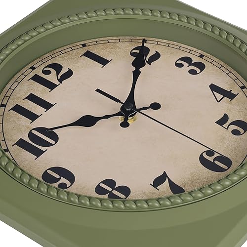 Miniatura 6 de Reloj de pared vintage de los años 50, estilo retro de los años 50, cuadrados, de mediados de siglo, funciona con pilas, para cocina, sala de estar,