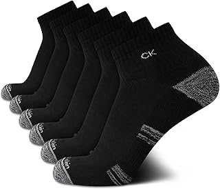 Men's Socks - Athletic Cushioned Quarter Cut Socks (6 Pack)