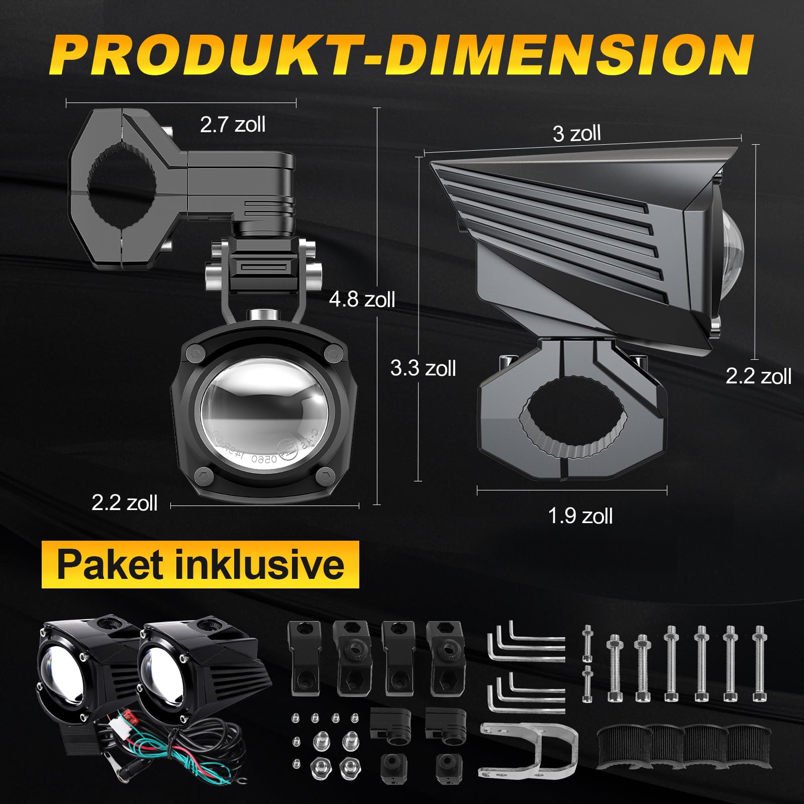 REALOVE Faros antiniebla LED para motocicleta