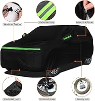 Vista 21 de Fundas impermeables para coche de reemplazo para Cadillac ATS/ATS-V 2013-2019, funda para todo clima de 6 capas con puerta con cremallera y bandas a