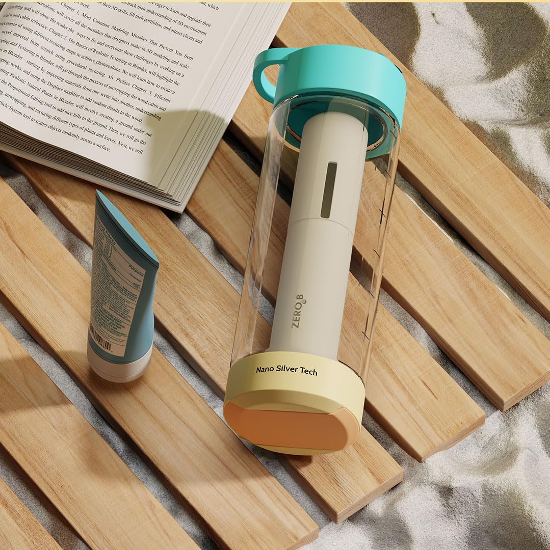 Zero B H2Ohh Portable Water Filter Bottle – 600ml | Removes 99.9% Bacteria & Viruses | Durable TRITAN Material | Instant Purification | Eco-Friendly Travel & Fitness Bottle (CORAL BLOOM) 19 71l2ID7vCKL. SL1080